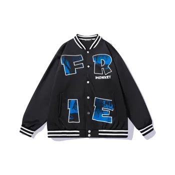 FireMonkey Baseball Jacket Unisex Black