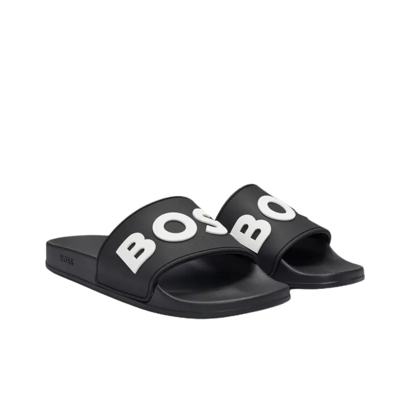 HUGO BOSS Rubber Sole Quiet Slide Slippers Men's Black-2