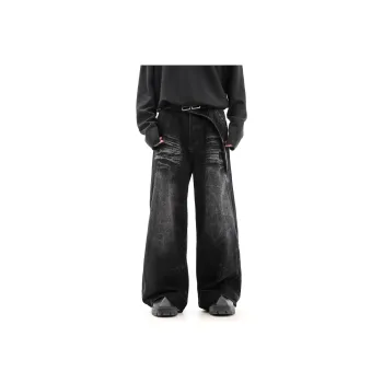 CUWU Jeans Unisex Black Gray Color