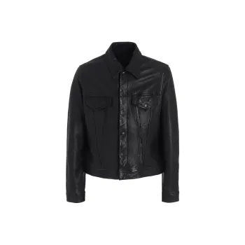 Yohji Yamamoto S'YTE FW24 Leather Jacket Unisex Black