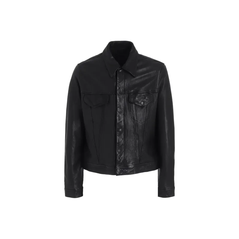 Yohji Yamamoto S'YTE FW24 Leather Jacket Unisex Black-0