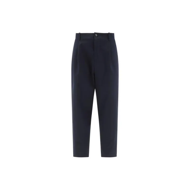 Valentino Mid Rise Pleated Straight Leg Trousers-0