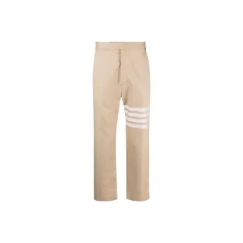 Thom E 4 Bar Striped Straight Leg Trousers