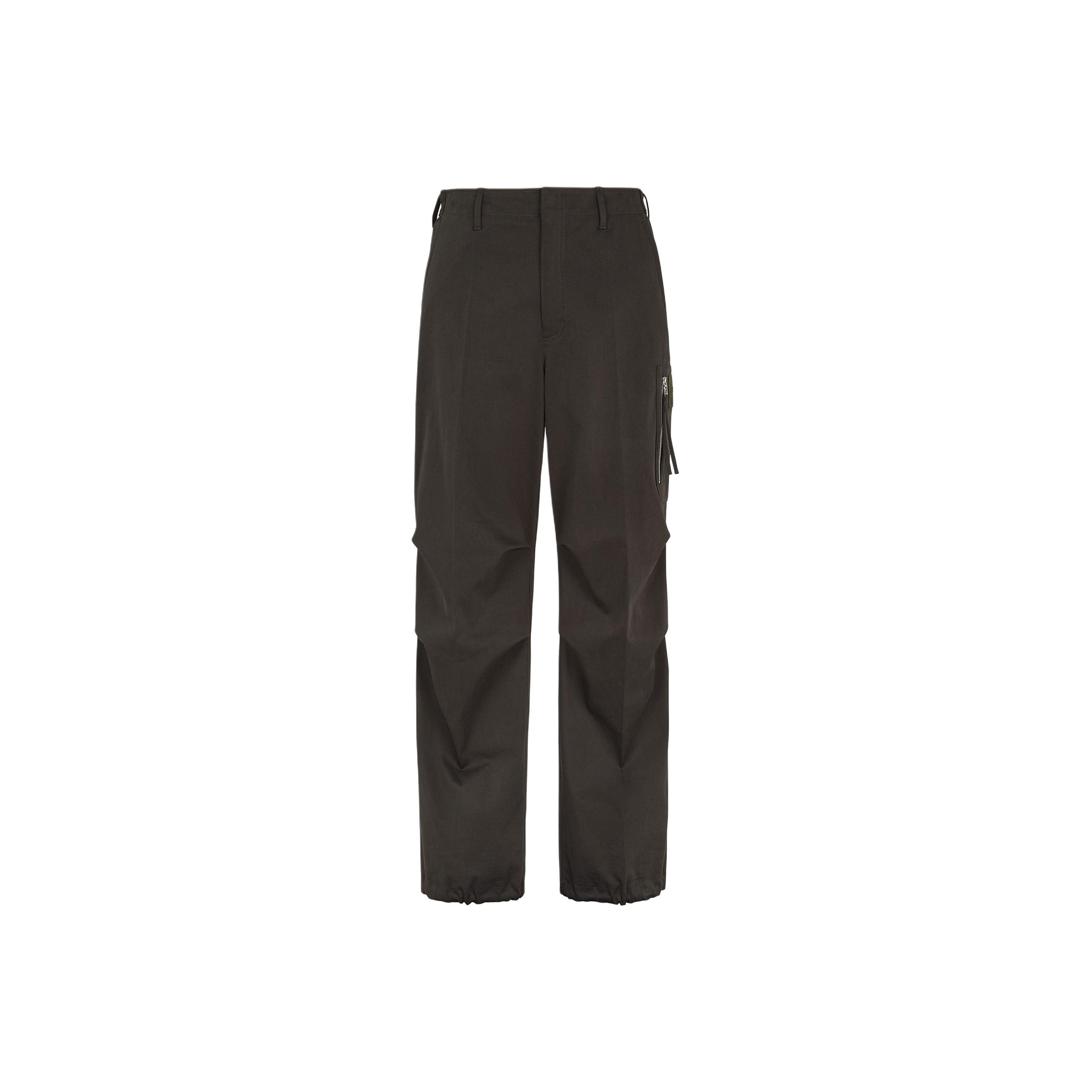 FENDI Monogram-print Silk Trousers - POIZON