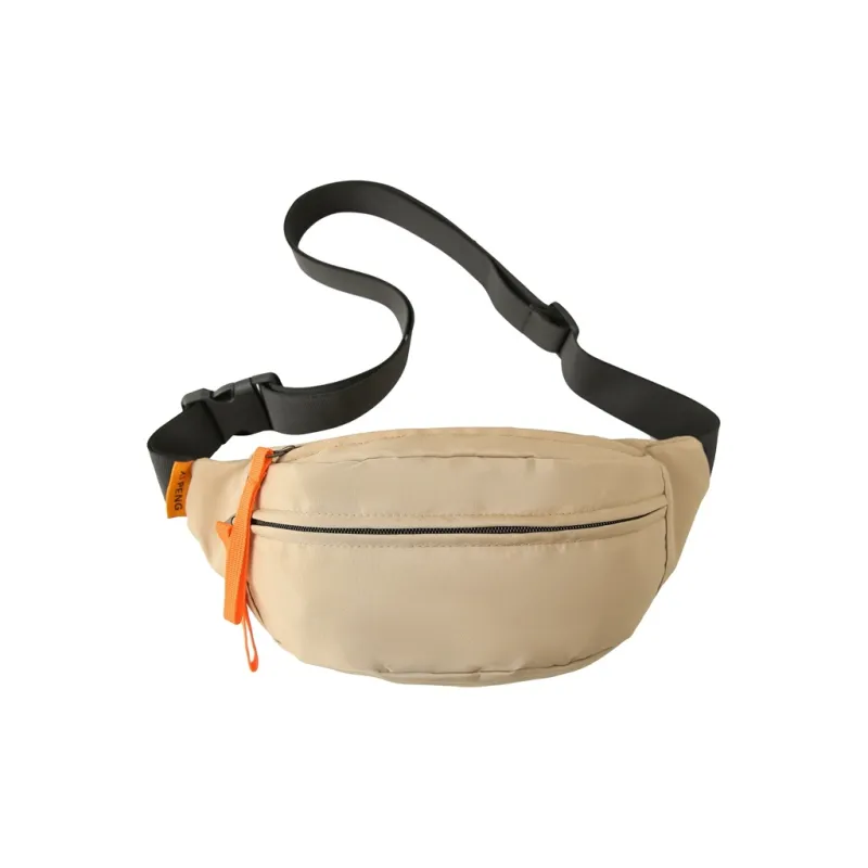 Yalu Nylon Sling Bag Unisex Ecru/Black/Orange Red/Khaki/Peacock Blue-17
