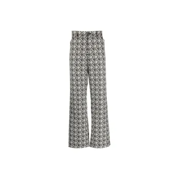 Marine Serre Logo Pattern Straight Leg Tailored Trousers