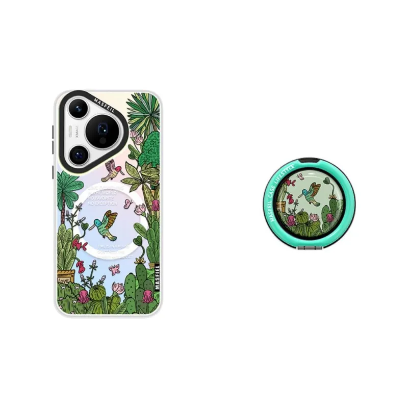 Marsfield Acrylic Material Laser Magnetic Vintage Jungle Phone Cases Compatibility Huawei P70/60/50/40PRO-7