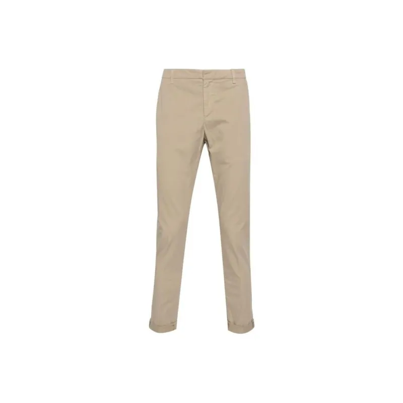 Dondup Mid Rise Straight Leg Trousers-0