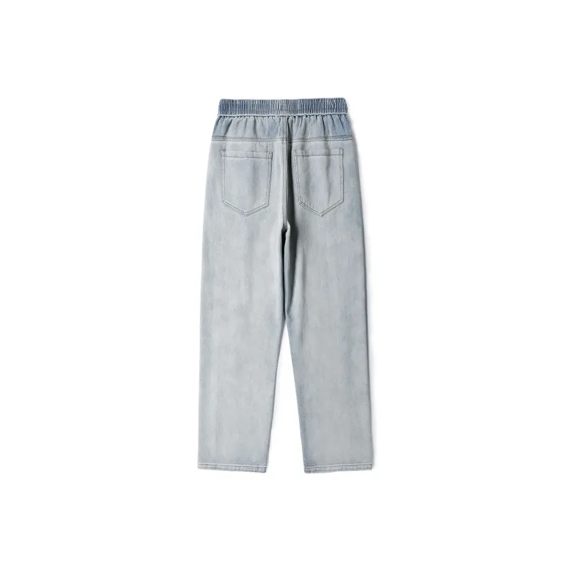 TOUHAOQINGNIAN Jeans Unisex-5