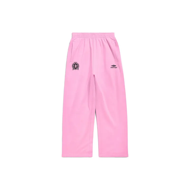 Balenciaga SS24 Knitted Sports Pants Loose Fit Style Unisex Pink-0