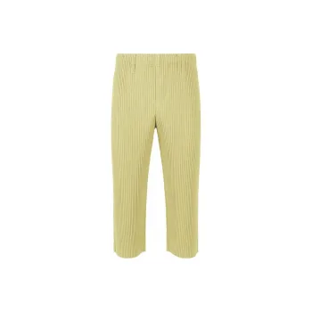 Homme Plissé Issey Miyake Casual Pants Men Mint Green