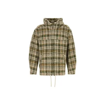 ISABEL MARANT Checked Zipped Hooded Jacket