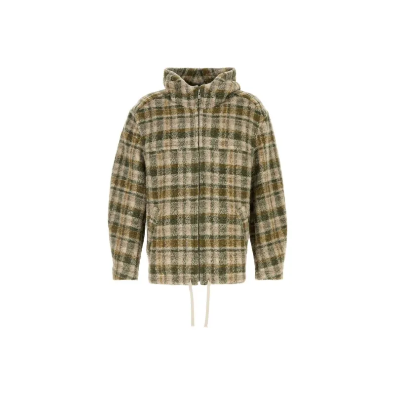 ISABEL MARANT Checked Zipped Hooded Jacket-0