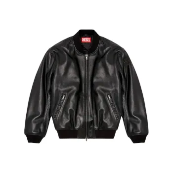 DIESEL L Khan Leather Bomber Jacket