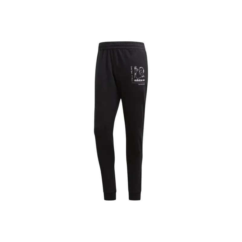 Adidas Originals TRACKPANTS Knitted Sports Pants Men's Black-0