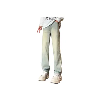 RENBEN Summer Jeans Unisex Yellow Mud