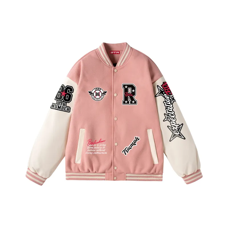 BTR Baseball Jacket Unisex Black-2