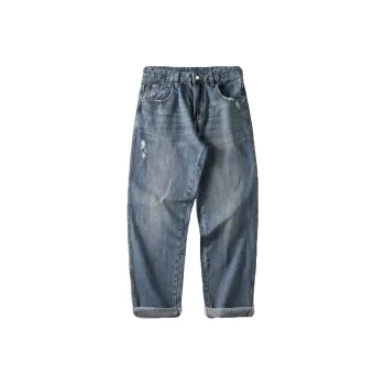 FAIRWHALE Spring And Summer Jeans Unisex Denim Blue