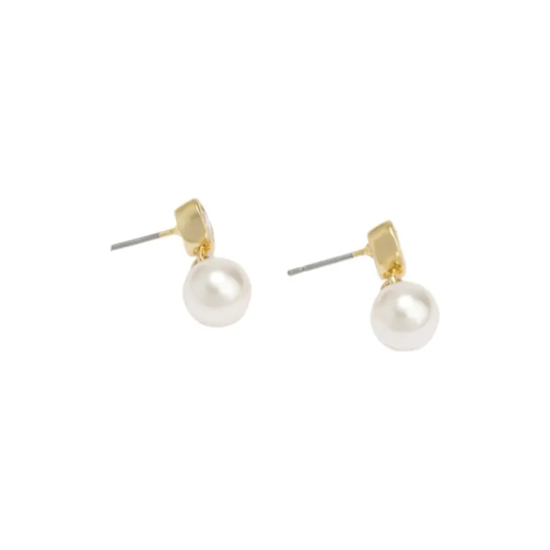 COACH Artificial Pearl Earrings Women's White-2