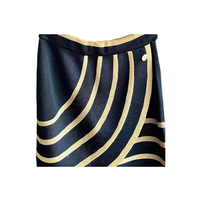 CHANEL 19A Egyptian Workshop Collection Casual Short Skirts Women's Black Gold-2