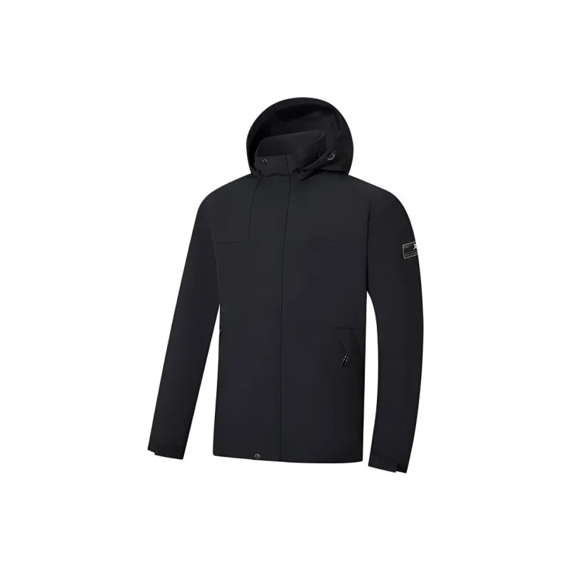 XTEP Variety Training Collection Trench Coat Men's Jet Black-0