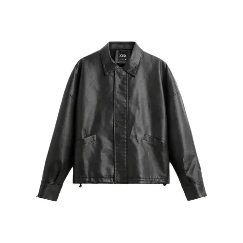 ZARA Leather Jacket Men's Black