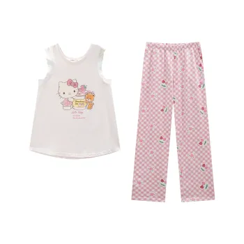 GUKOO x Hello Kitty Sanrio Series Pajama Set Women's Vanilla Powder