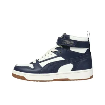 PUMA Rebound Joy Anti Slip Wear Resistant High Top Skateboard Shoes Unisex Blue