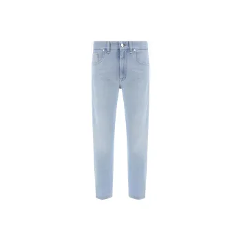 FENDI Logo Patch Tapered Jeans