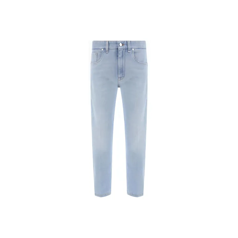 FENDI Logo Patch Tapered Jeans-0