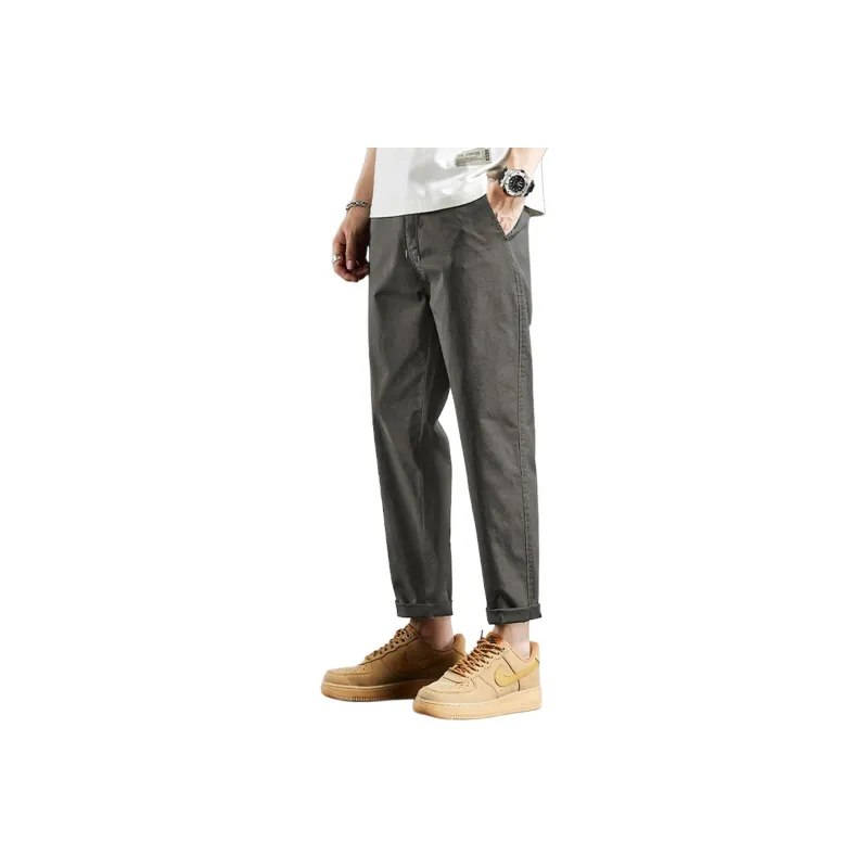 Tonlion Casual Pants Men's Dark Gray-0