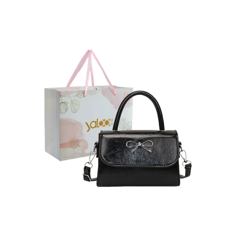 Yalu PU Crossbody Handbag Unisex Black/Red/Silver/Pink-0