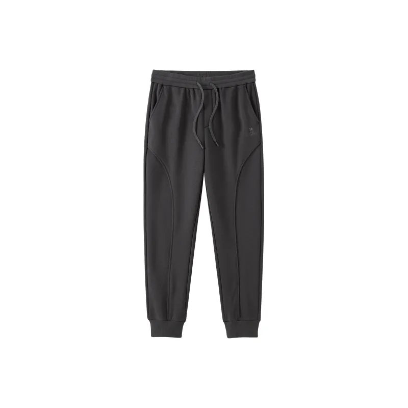 CAMEL Solid Cotton Feeling Fleece Lined Warm Loose Fit Stretch Elastic Cuff Long 'Bone Breaking' Sweatpants Men's-14