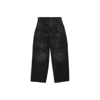 Balenciaga SS23 Casual Pants Loose Fit Unisex Black