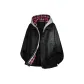 Gray Black (Red Checkered Hood) with Fur Trim