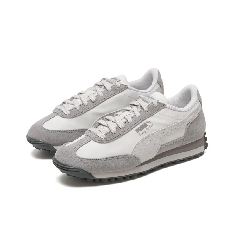 PUMA Easy Rider Abrasion Resistant Low Top Casual Shoes Unisex Gray White-3