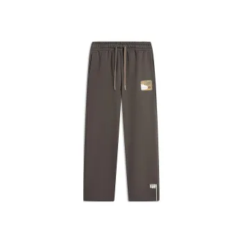 LiNing x MISTER CARTOON Badfive Knitted Sports Pants Men's Slate Brown