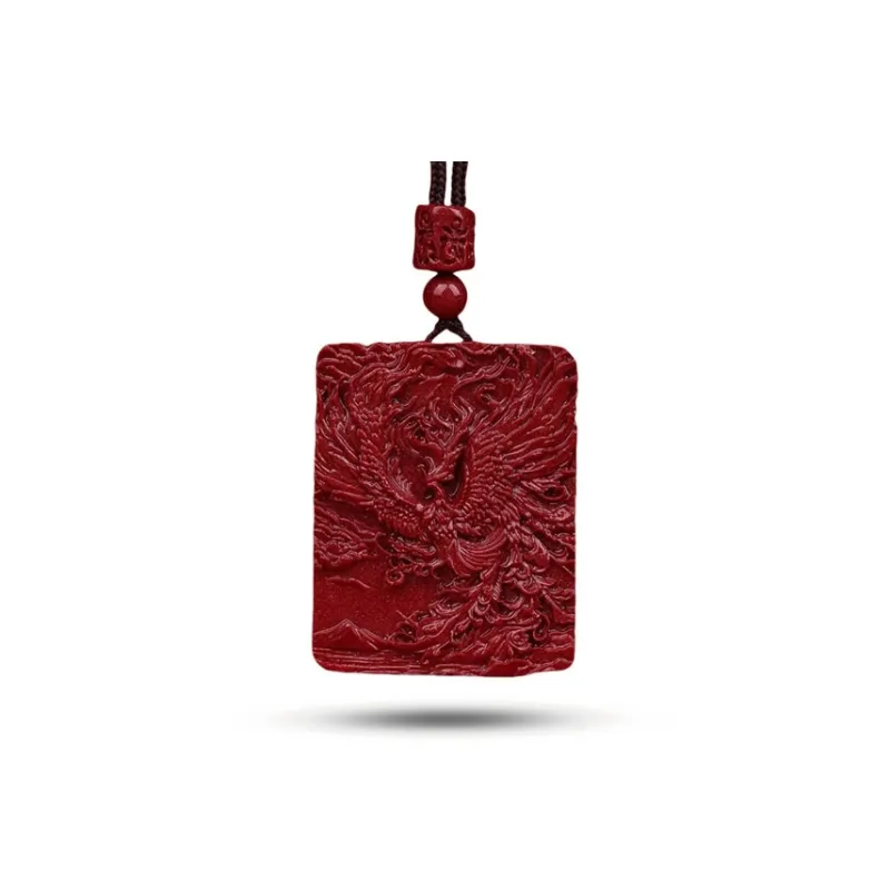 Dora Skewers Cinnabar Jade Pendants Unisex-0