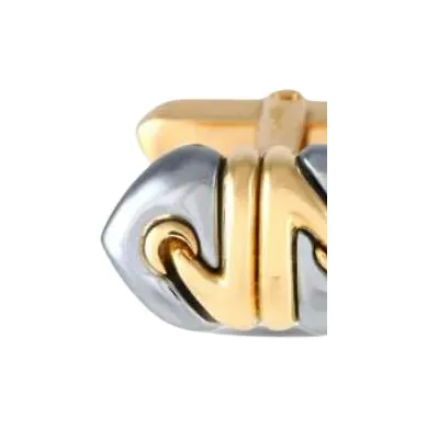 BVLGARI 18K Yellow Gold Doppio Cuore Hematite Cufflinks-2