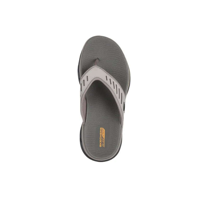 Skechers GO WALK Flip Flops Men's Dark Taupe Umber-3