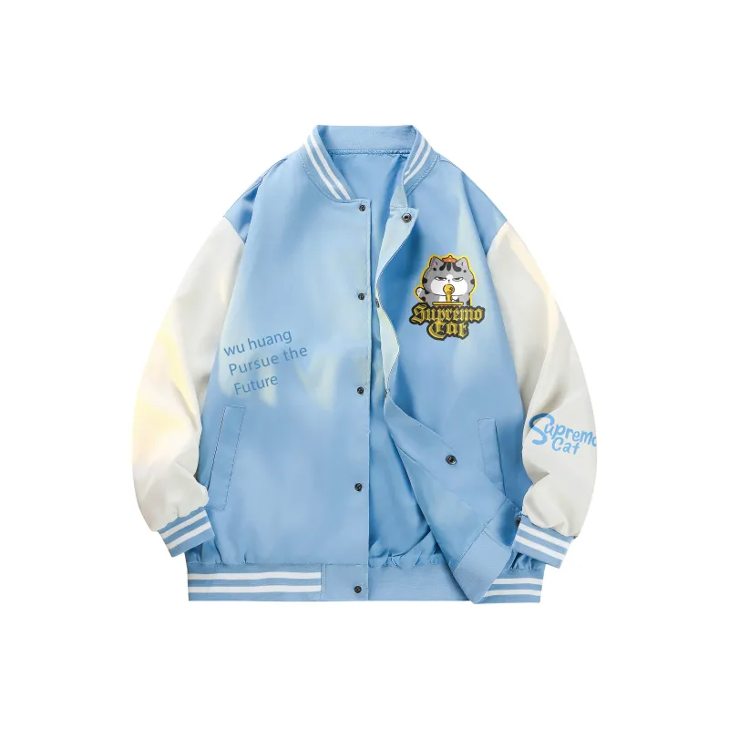 Supremo Cat Baseball Jacket Unisex-6