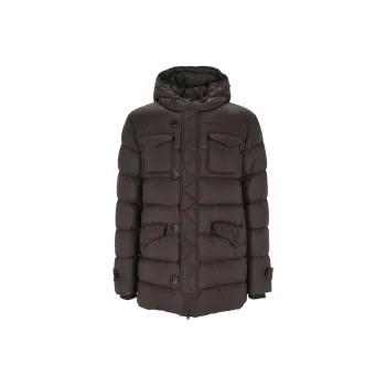 HERNO L'Eskimo High Neck Hooded Coat