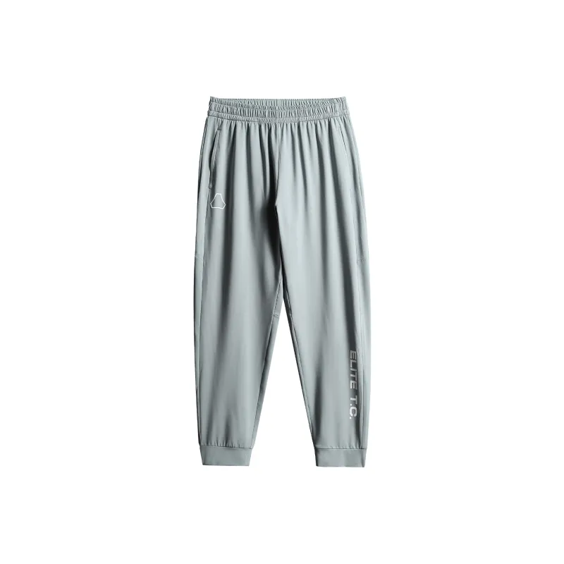 ZONEiD Knitted Sports Pants Men Light Blue Gray-0