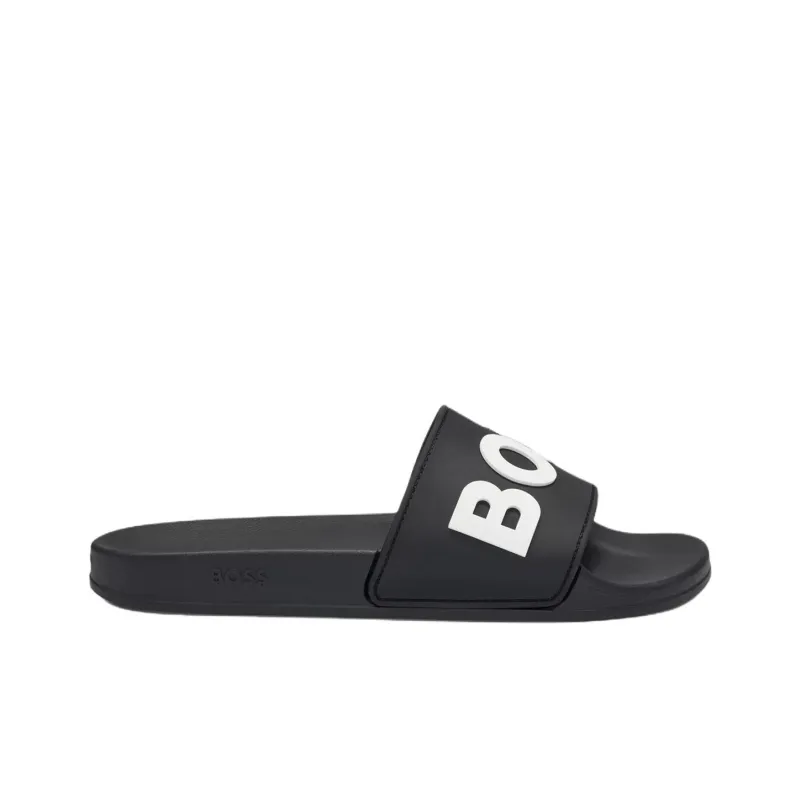 HUGO BOSS Rubber Sole Quiet Slide Slippers Men's Black-1