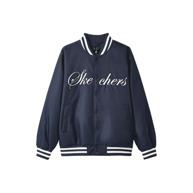 Skechers Sports Life Collection Baseball Jacket Men's Navy Blue-0