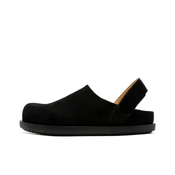 ESTEE GEEA Rubber Sole Abrasion Resistant Slip Resistant Closed Toe Slippers Unisex Black