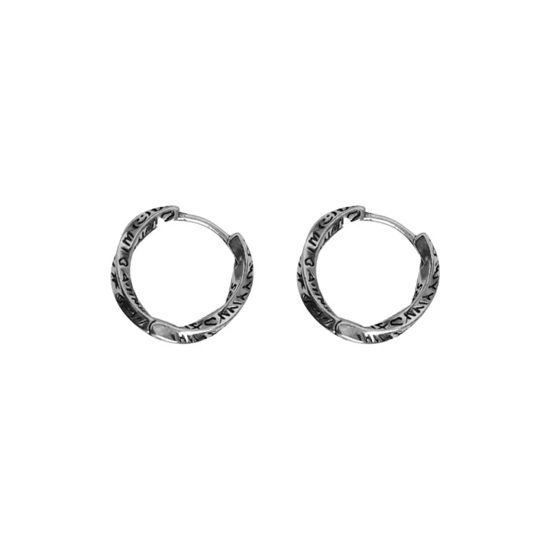 OGDAID S925 Silver Earrings Men's-4