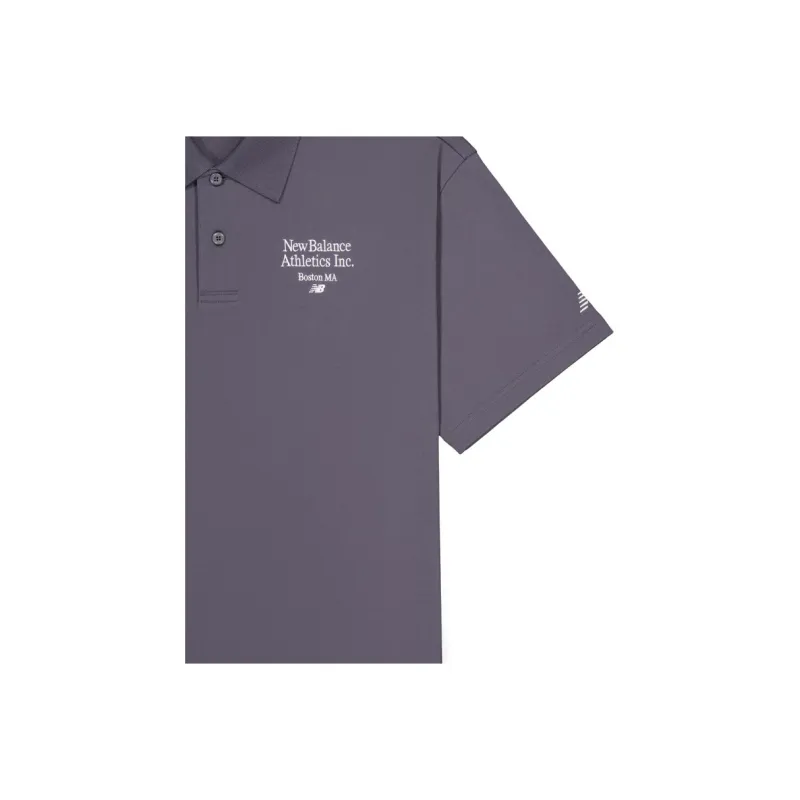 New Balance Polo Shirt Men's Gray-3