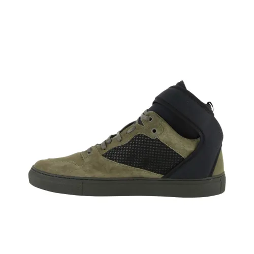 Balenciaga High Top Skateboard Shoes Men's Olive