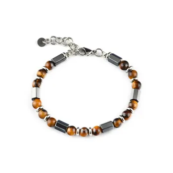 MUXIANG Tiger's Eye Stone Bracelets Unisex